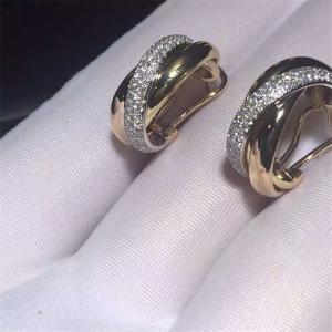 Quality C Three circle ring earrings18K white gold, 18K yellow gold, 18K rose gold, diamond. Model: B8045300 wholesale