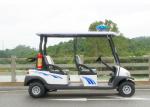 Customized White Utility Golf Cart , Electric Police Car For 4 Person