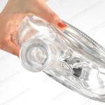 500ml Square Glass Wine Bottle with Cock Shaped Brandy Glass Empty