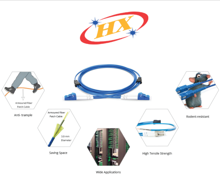 Blue SS Single Mode Fiber Patch Cord G625D Pre Terminated Fiber Cable