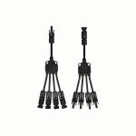 Insulated TUV Approved 1x4mm2 Tinned Cooper XLPO XLPE PV Solar Cable Y Splitter