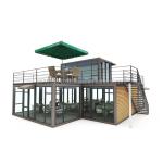 Galvanized Steel Square Tubes Main Structure Prefabricated Villa House Modern