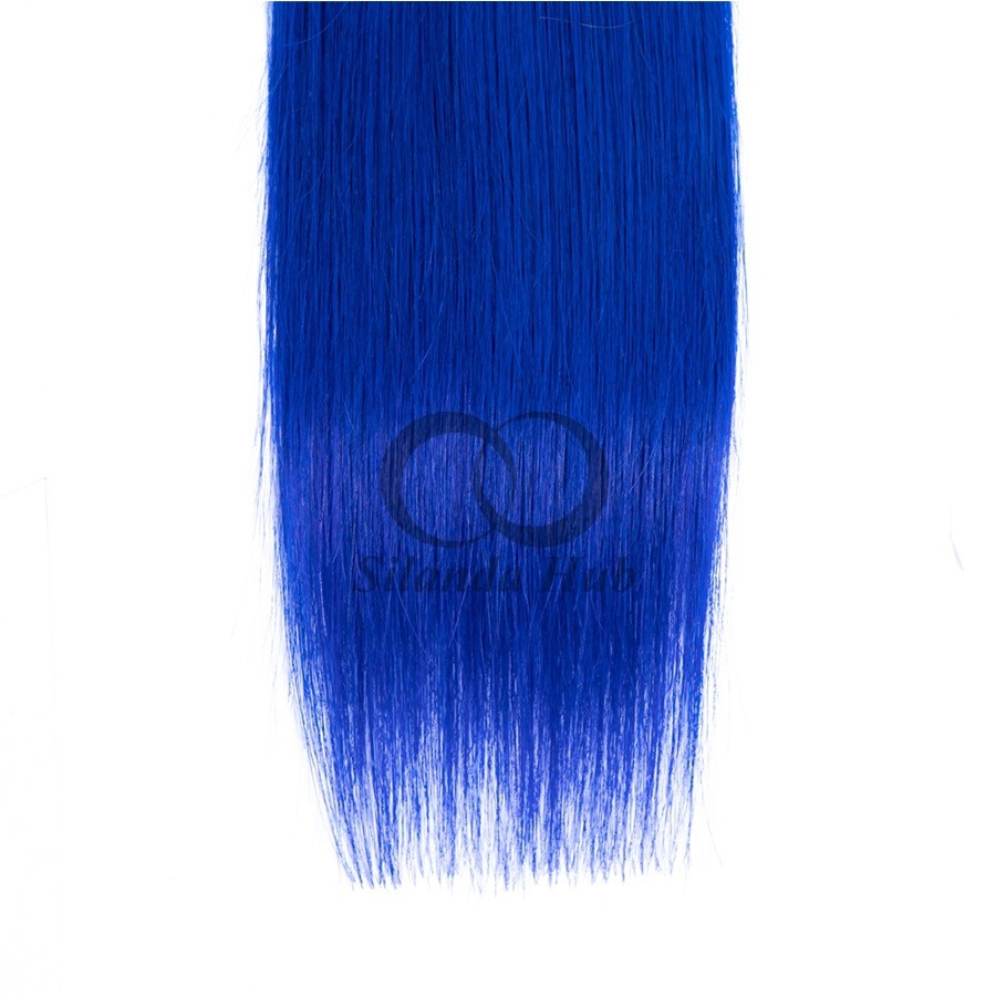 #T1B/Blue Straight Remy Human Hair Bundles Sew In Weave Bundles Brazilian Bundle Deals