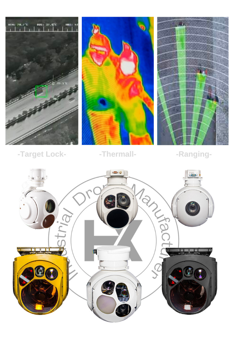 640x512 Night Vision Thermal Imaging Drone PTZ Power Pipeline Solar Mine Inspection UAV HX160MP