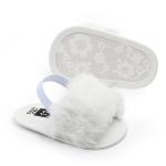 New designed cheap Faux fur soft cotton sole anti-slip prewalker outdoor baby