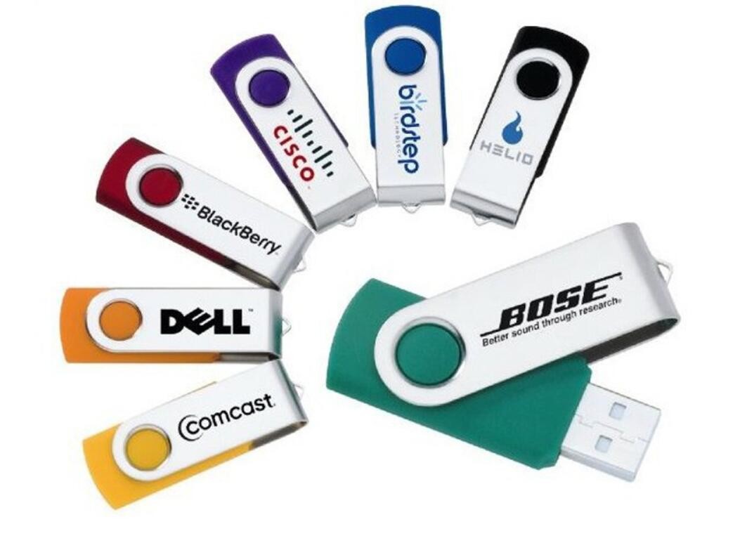 Durable Customized Promotional Gifts 2.0 Swivel USB Flash Drive / USB Disk