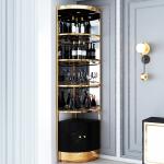 Stainless Steel Metal Frame Modern Wine Display Cabinet For Living Room