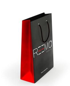Quality 190G Gloss Art Paper Material CMYK Color Printing Paper Shopping Bag with Metal Eyes Nylon rope wholesale