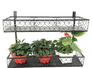 Quality Outdoor Double Layer 4.41lb Metal Flower Stand wholesale