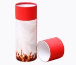 Velvet Pillow Paper Tube Pen Holder , Embossed Cardboard Cylinders With Lids