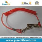 Translucent Red 2.3mm Safety Lanyard Spring Coil Cable