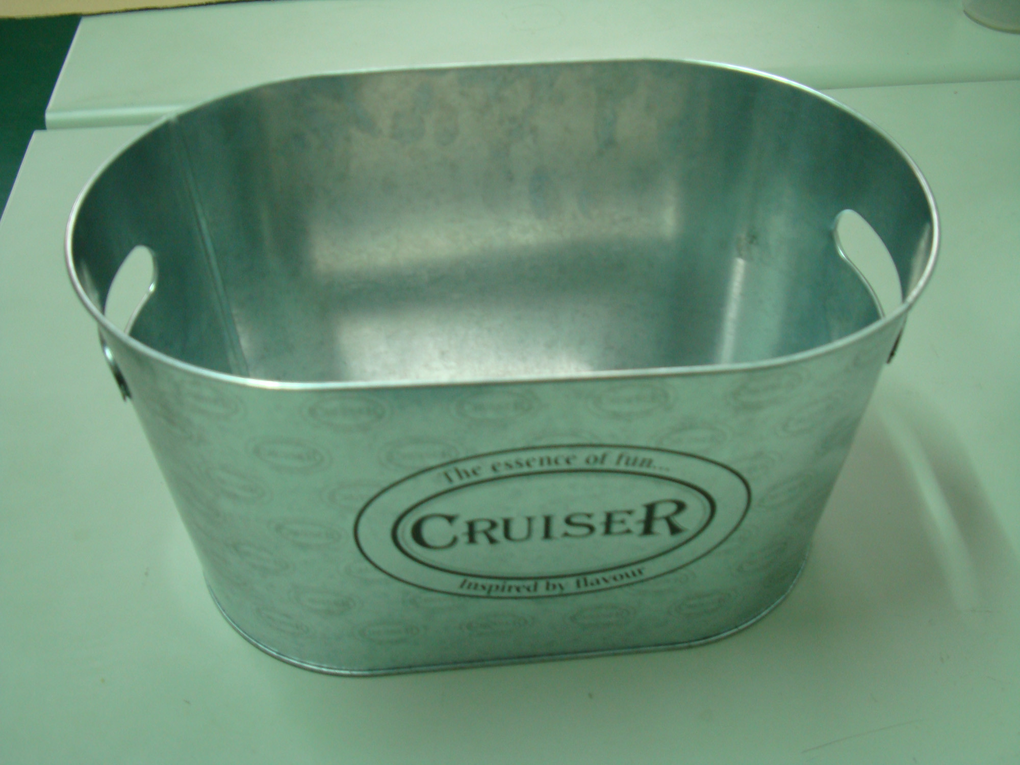 Galvanized Oval Metal Tin Ice Bucket