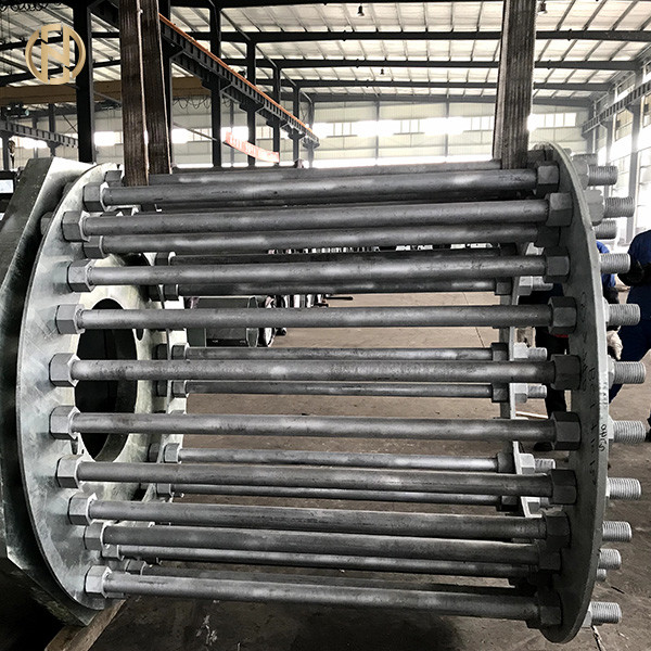 33KV 18m Steel Utility Pole Steel Power Poles With Insulator And Conductor