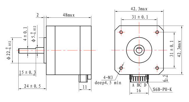 【42SHD0430】42 Stepper Motor 1.0A two-phase High torque CNC for 3D printer parts Nema 17 hybrid motor