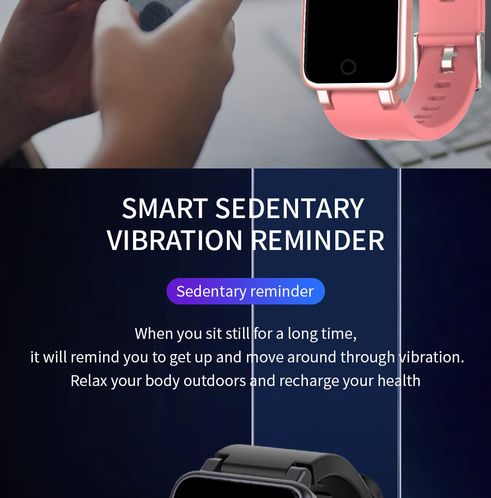 0.96inch 1.14inch Sleep Monitoring Smartwatch Custom Black Blue Pink
