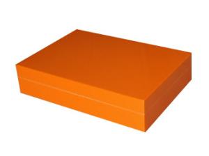 Quality Orange painting Poplar wood tea box wholesale