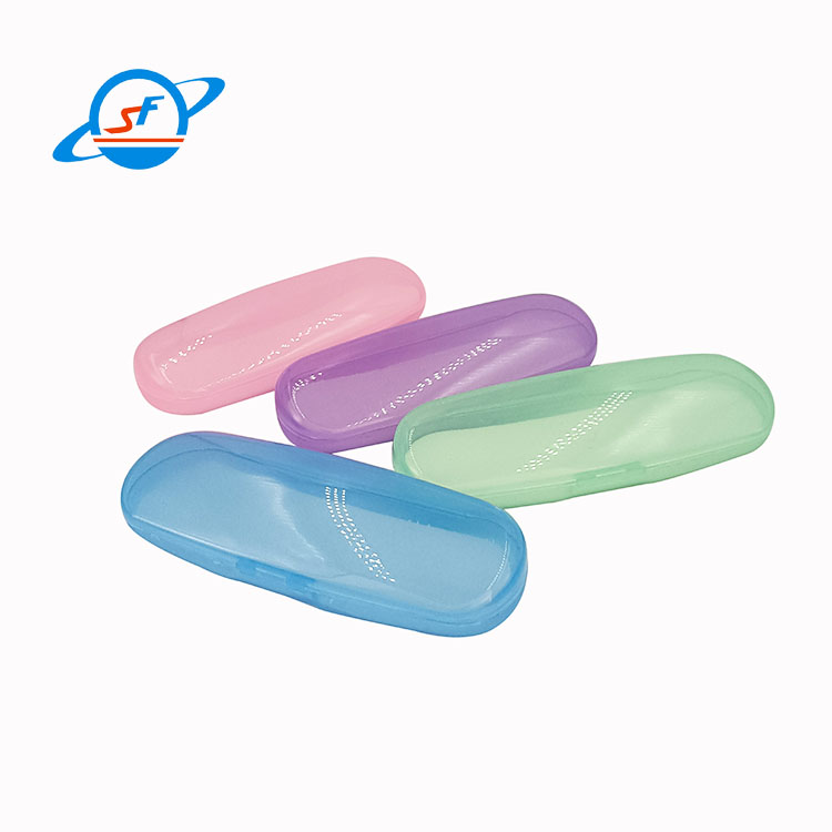 Crushing Resistance Blue Pink Plastic Eyeglass Case For Students