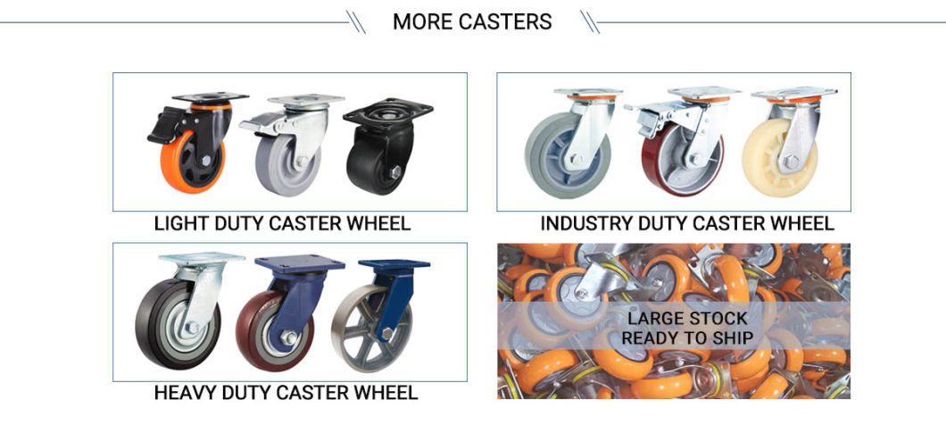 3inch 4inch 5inch Red PVC Industry Medium Duty Caster Wheels