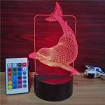 Indoor Acrylic 3D LED the Dolphins Night Light for Gift ,Cute Dolphins