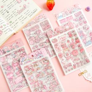 Quality Girlish Heart Custom Paper Stickers Hand Account Decoration Sticker 80gsm wholesale