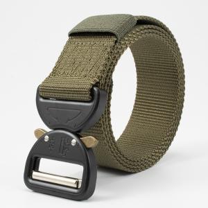 Quality EDC Tactical Cotton Canvas Belt Metal Buckle 3.7cm Width wholesale