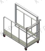 Quality Vertical Trolleybus Industrial Trolley With Aluminum Tube Zero Electrolytic Corrosion wholesale