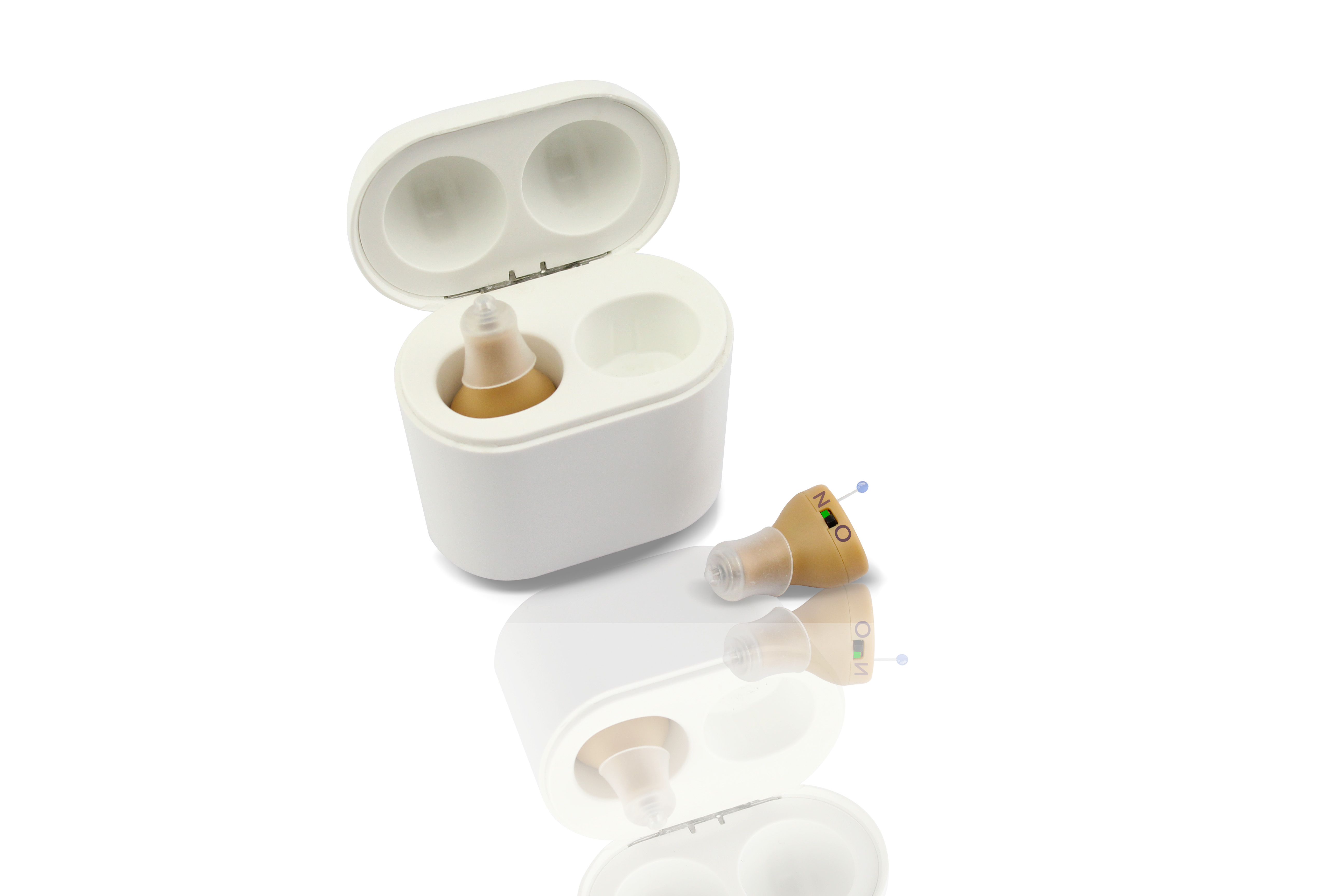 Audifonos Invisible digital Hearing Aids For moderate Hearing Loss Beige