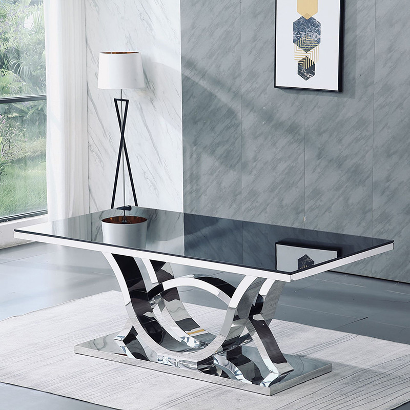 Stainless Steel Square Hotel Ballroom Dining Table SEDIA Furniture
