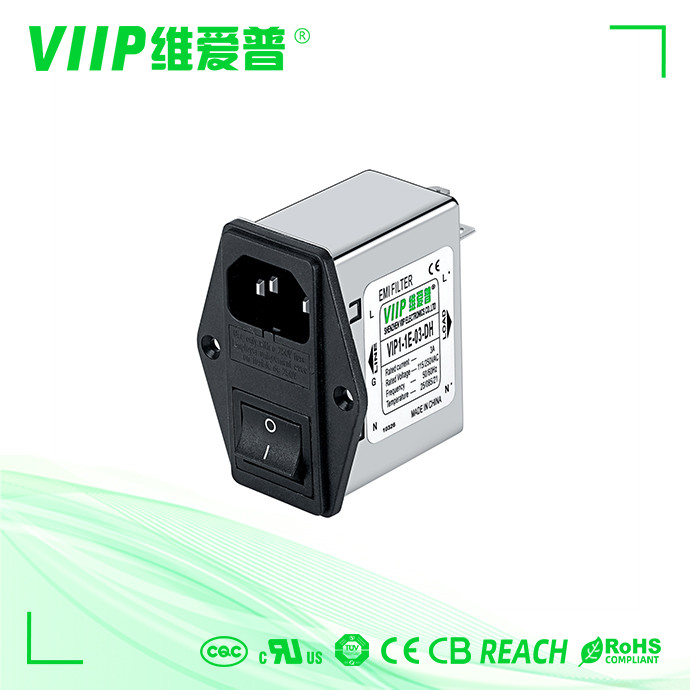 Metal Case 6A 250V EMI Noise Filter 1500VDC Low Pass EMI Filter