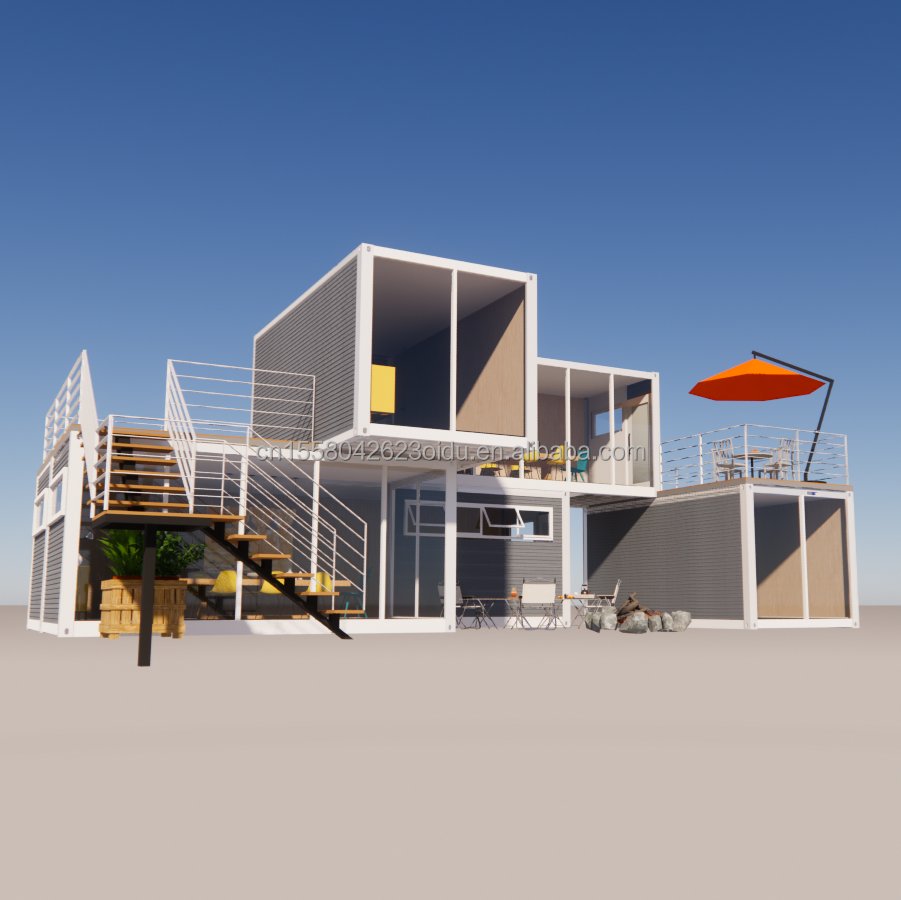 Hotel Prefabricated Foldable Container Shop With Steel Frame Galvanized Steel Bending 180g Material