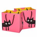Cute Printed Fancy Patterned Gift Bags Cardboard Silver Stamping Spot UV