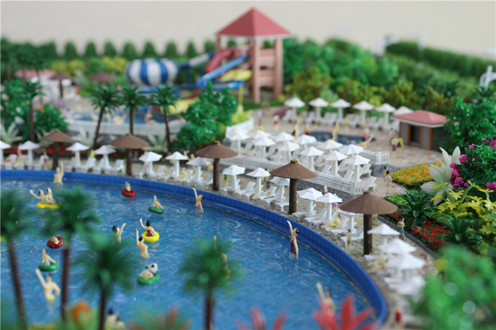 Amusement Park 3D Industrial Scale Models Warm LED Light Travel Case Packing