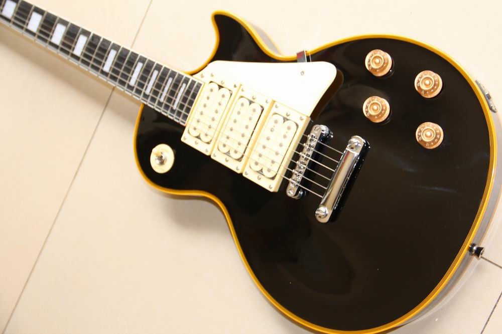 One Piece Neck In Black LP 3 Pickups Ace Frehley Budokan Vintage LP Electric Guitar
