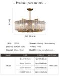 Modern home living room decoration round glass lighting candle Chandelier(WH-CY