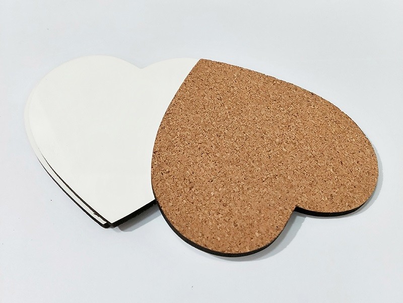 Amazing 100x100mm Delicate Heart Shape Sublimation MDF Blank Coaster for Wedding Gift