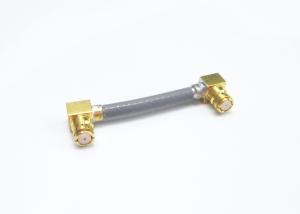 Quality Custom Female Right Angle Coaxial Connector SMP Microwave Cables Assembly Diameter=0.5mm wholesale