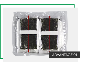 Triangle Onigiri Nori with Steamed Seaweed Triangle Laver Alga in Plastic Packaging