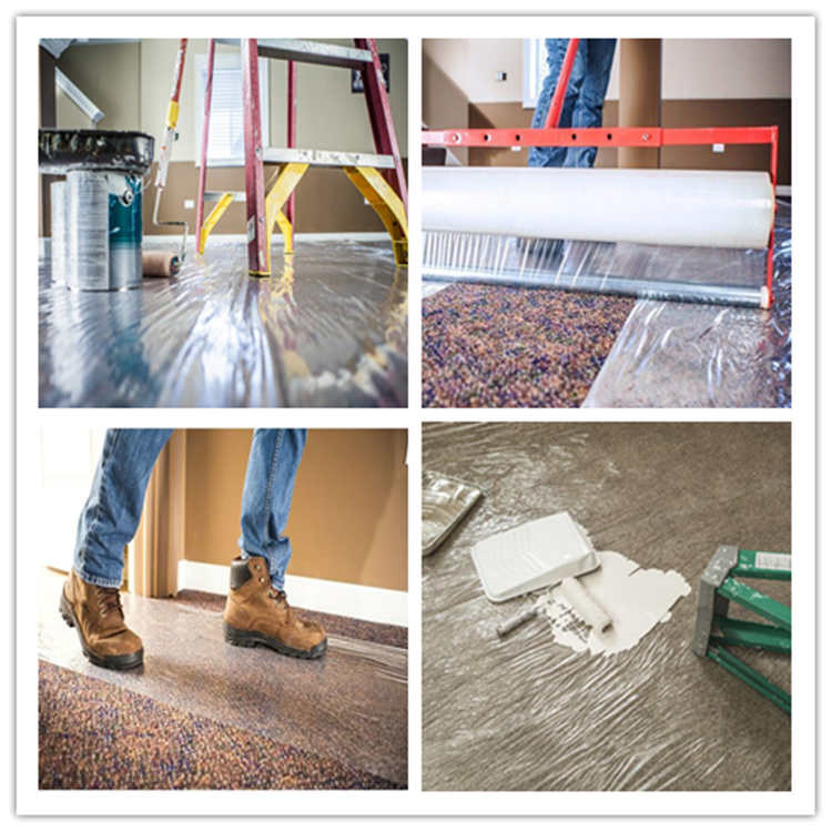 0.063mm Protective Floor Covering Temporary Self Adhesive Carpet Protection Film