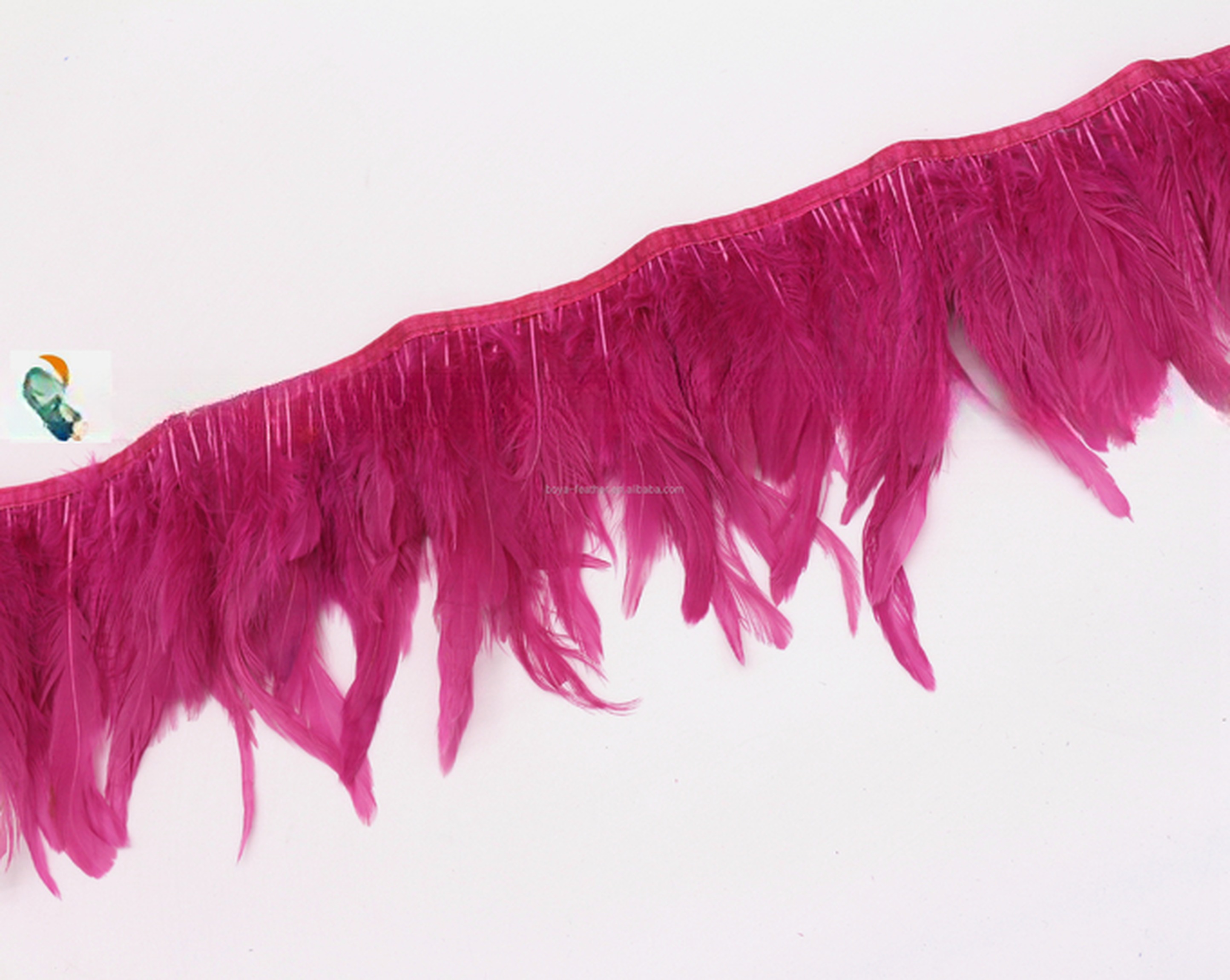 4-6inch Length Party Decoration Rooster Feather Fringe Trimming with Wire Accessory 1 Yard