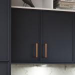 Metal Laminate Glossy Stone Kitchen Cabinets