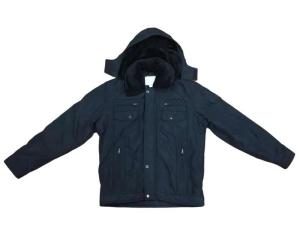 Quality Lightweight Mens Hooded Padded Jacket Black Mid Length Padded Coat wholesale