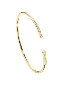 Quality 0.12ct 18K Gold Diamond Bangle 4.0g Open Circle Bangle Set wholesale