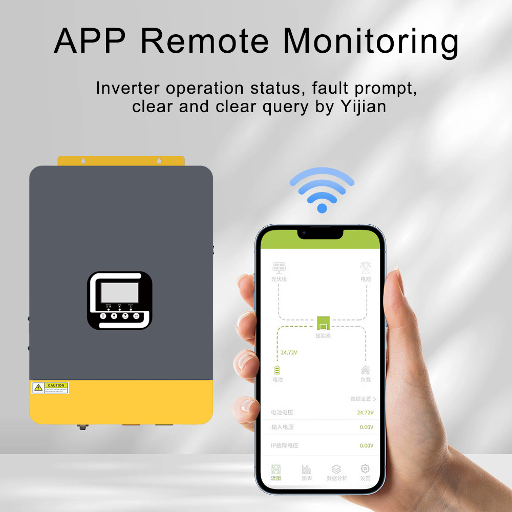 12V 2.2kVA 450VDC Off Grid MPPT Pure Sine Wave Inverter WIFI RS485 RS232