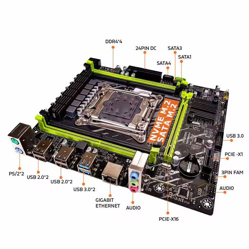 Customized X99 P4 motherboard x99 Chipset LGA2011-3 DDR4 M-ATX single channel motherboards for desktop X99 mainboard kits