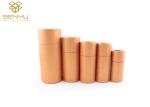 Kraft Cardboard Paper Tube Packaging / Round Gift Box With Lid Customized