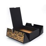 Folded Magnetic Closure Black Wine Bottle Gift Box / Wine Display Box Packaging