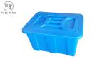 High Dense Plastic Storage Crates With Lids Dolly For Laundry C614 95Kg