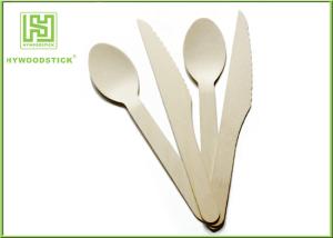 Quality Biodegradable Bulk Wooden Disposable Cutlery 6.3'' Eco Friendly Flatware wholesale