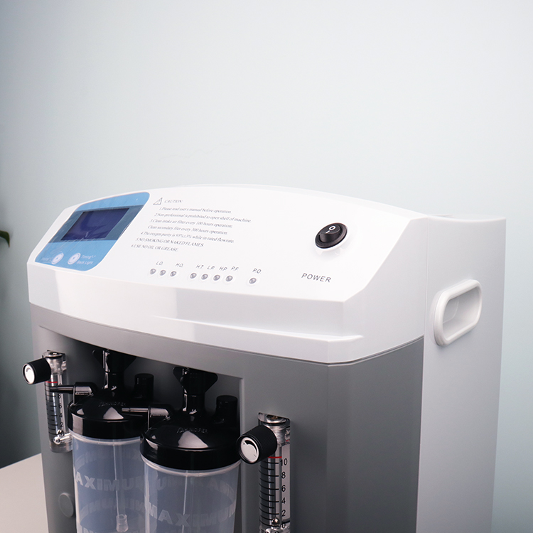 Low Noise Portable Mini 10 Lpm Dual Flow Medical Grade O2 Concentrator 10L For Sale