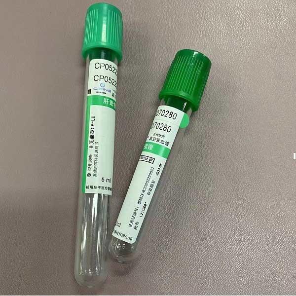 Cheap Disposable Green Heparin Tube Plasma Specimens For Clinical Biochemistry for sale